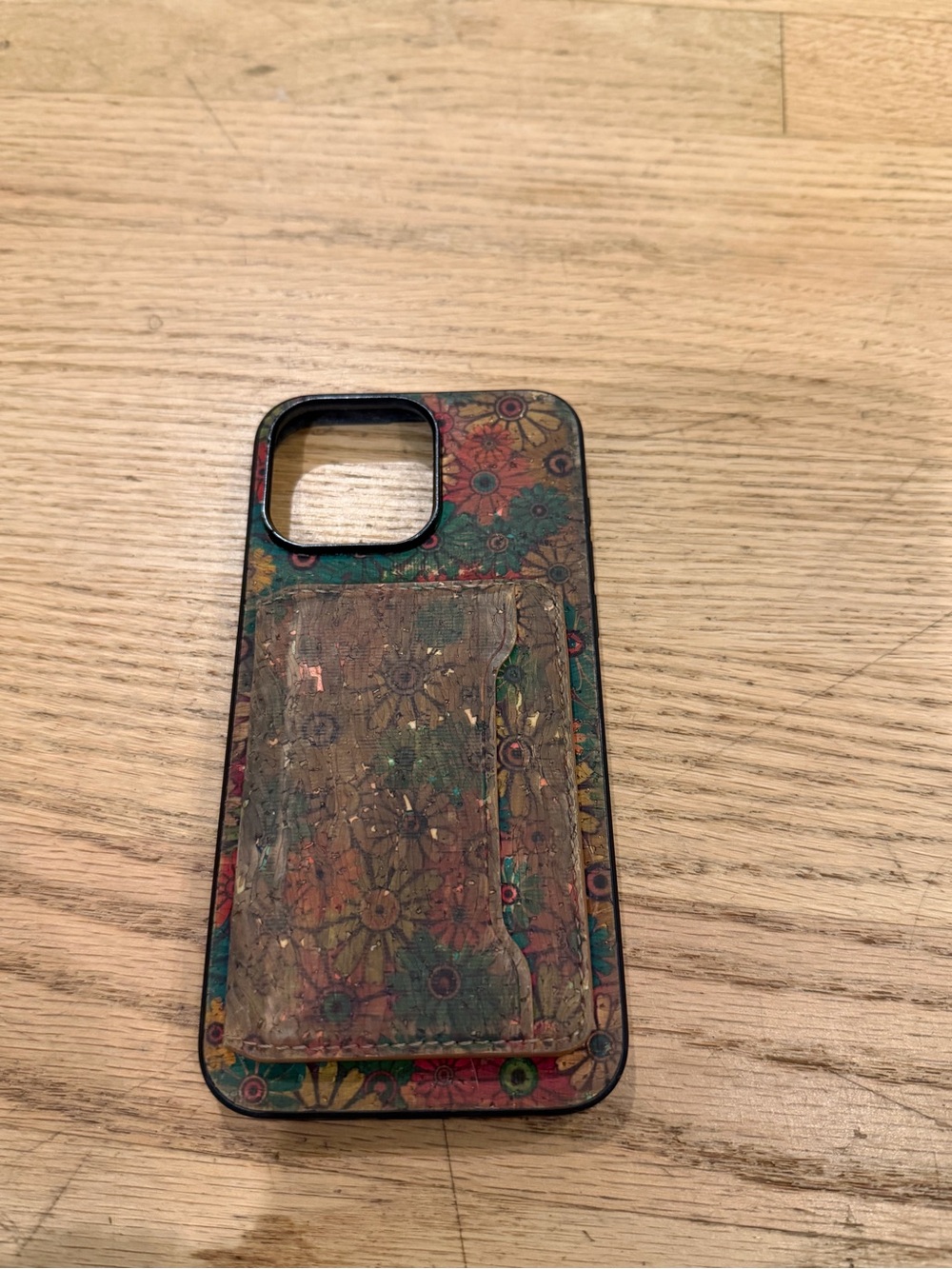 iPhone 15 pro max Floral Pattern Wallet Phone Case - Multicolor